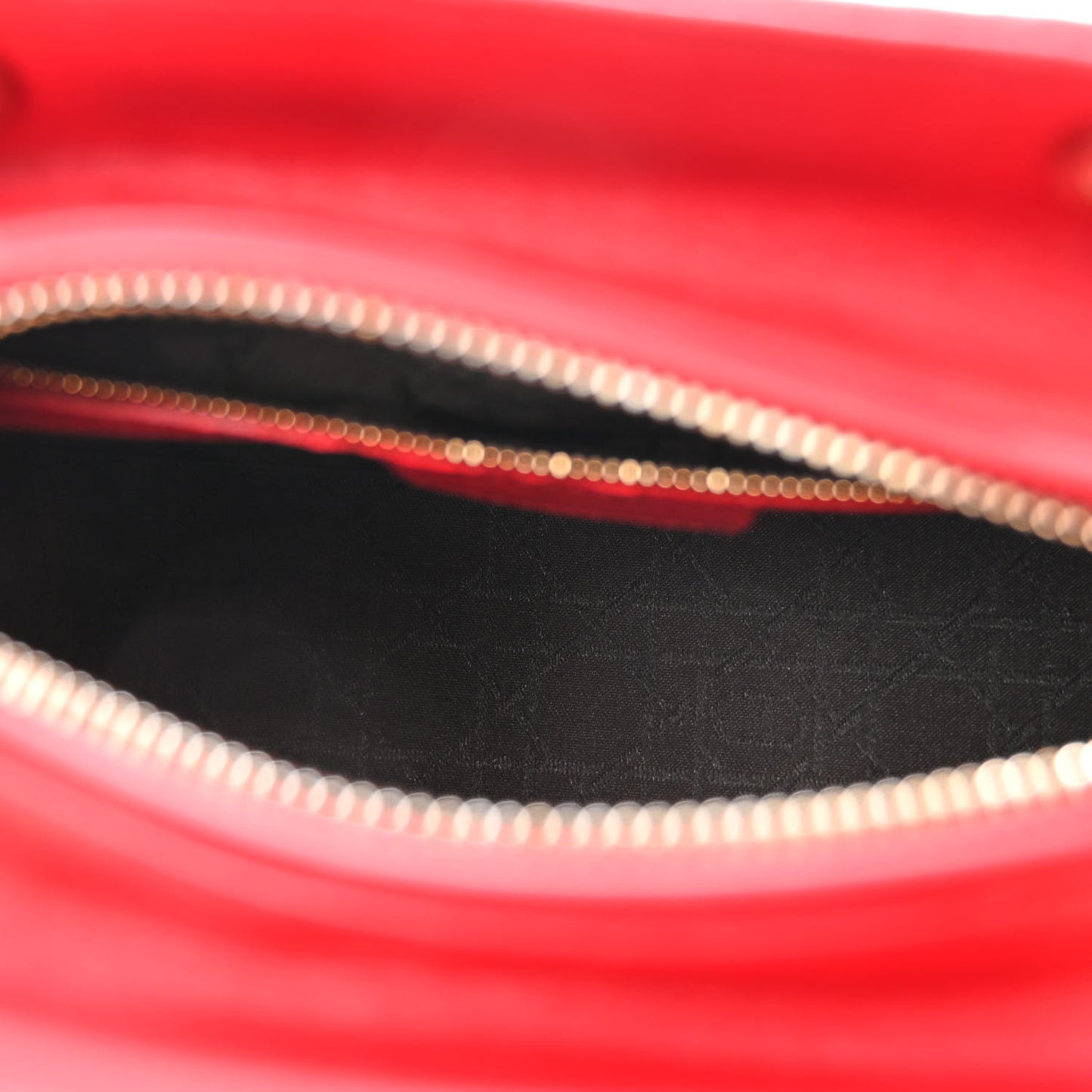 Lambskin Cannage Medium Lady Dior Red