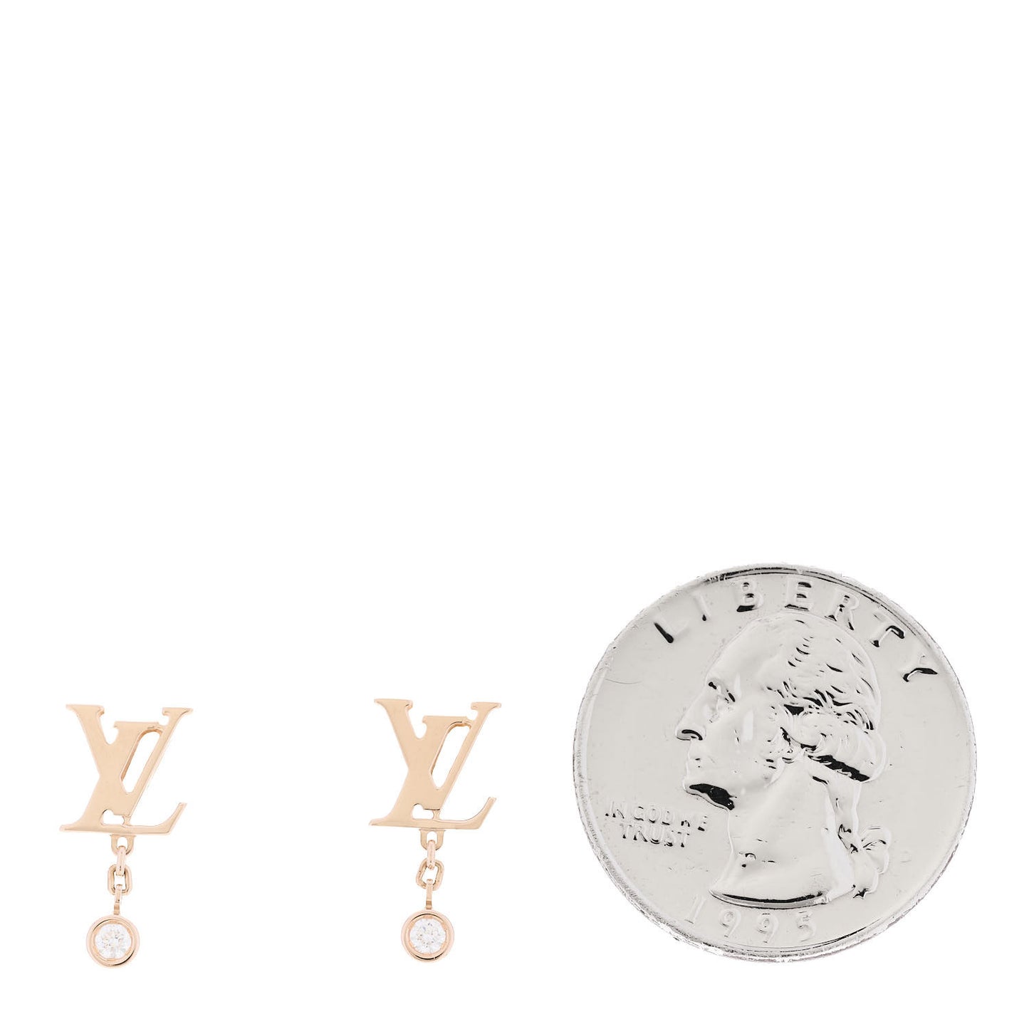18K Pink Gold Diamond Idylle Blossom LV Stud Earrings