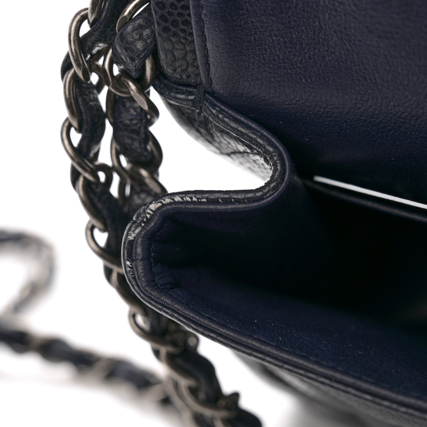Chanel Caviar Quilted Medium Double Flap Navy 11 of 11