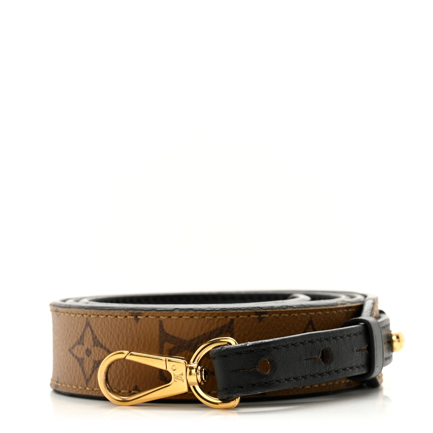 Reverse Monogram Bandouliere Shoulder Strap XL Black