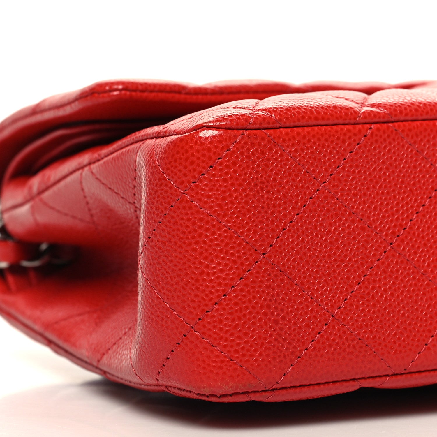 Chanel Caviar Quilted Medium Double Flap Red 9 of 10