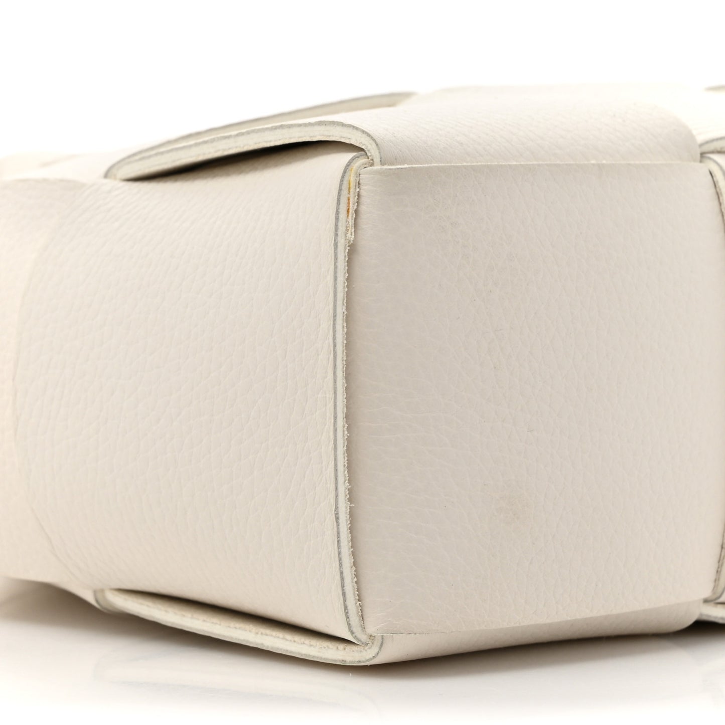 Lambskin Maxi Intreccio Candy Arco Tote White