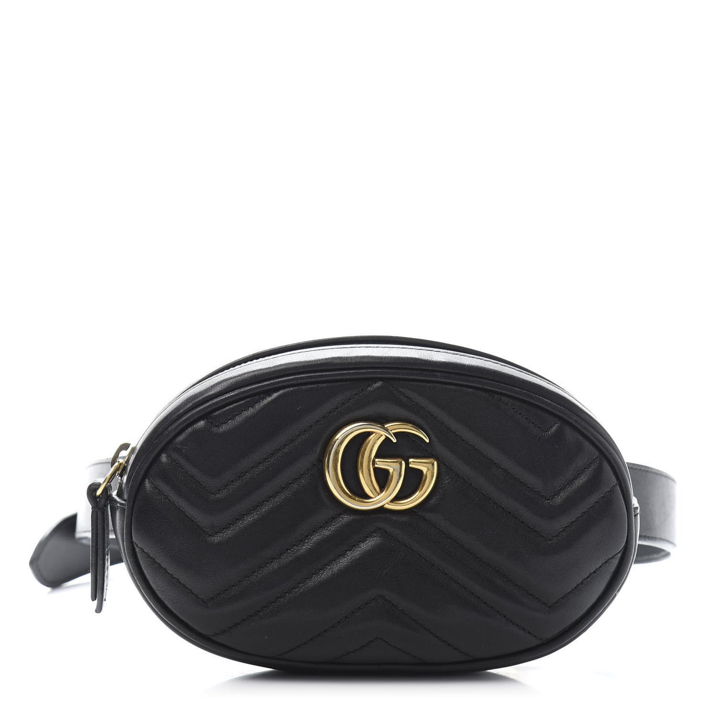Calfskin Matelasse GG Marmont Belt Bag 85 34 Black