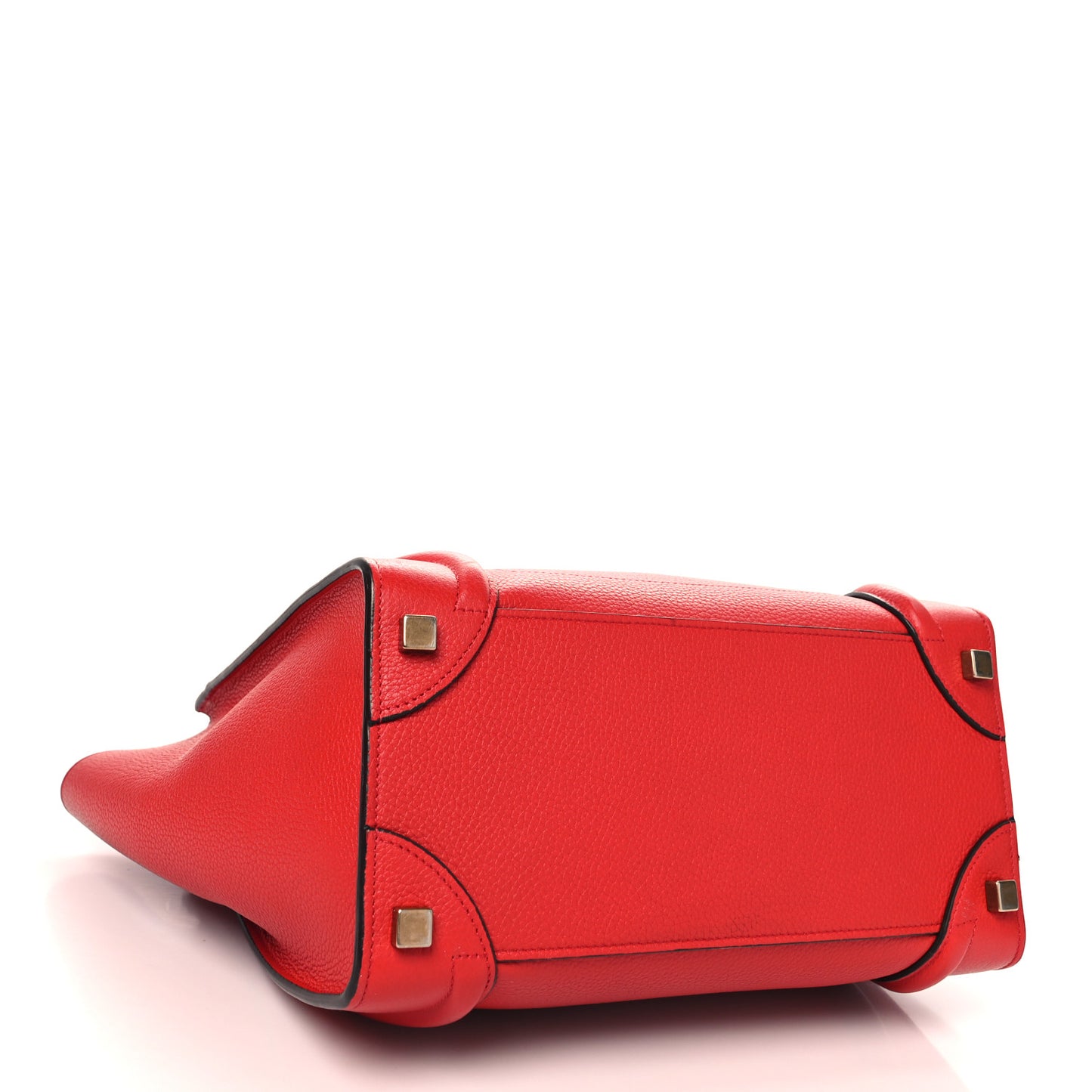 Drummed Calfskin Micro Luggage Red