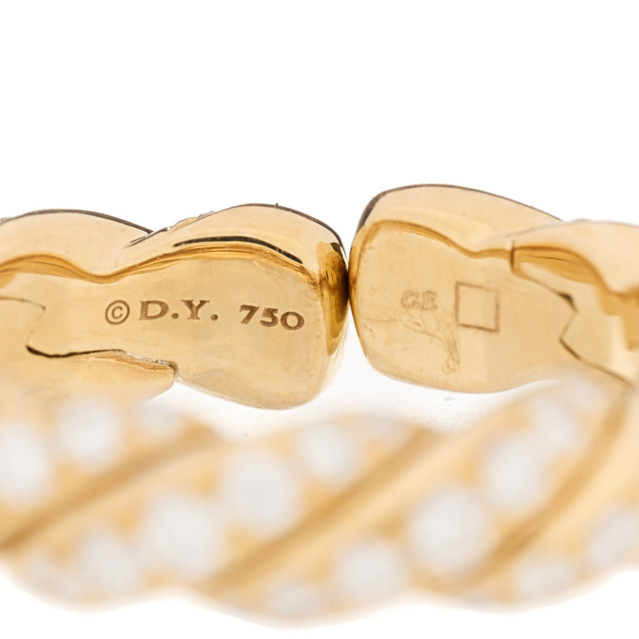 18K Yellow Gold Diamond 5mm Paveflex Band Ring 53 6.25