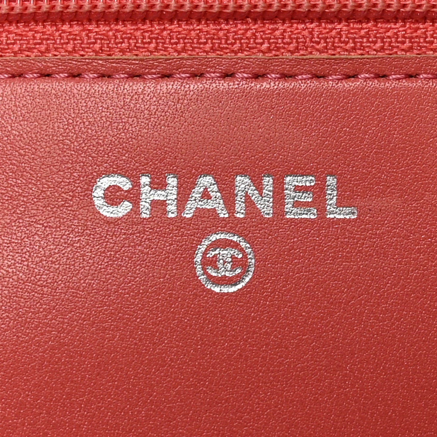 Patent Quilted Wallet On Chain WOC Coral