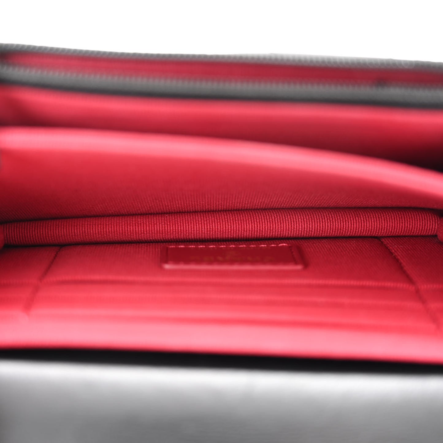 Lambskin Enamel Quilted Pending CC Clutch With Chain Black