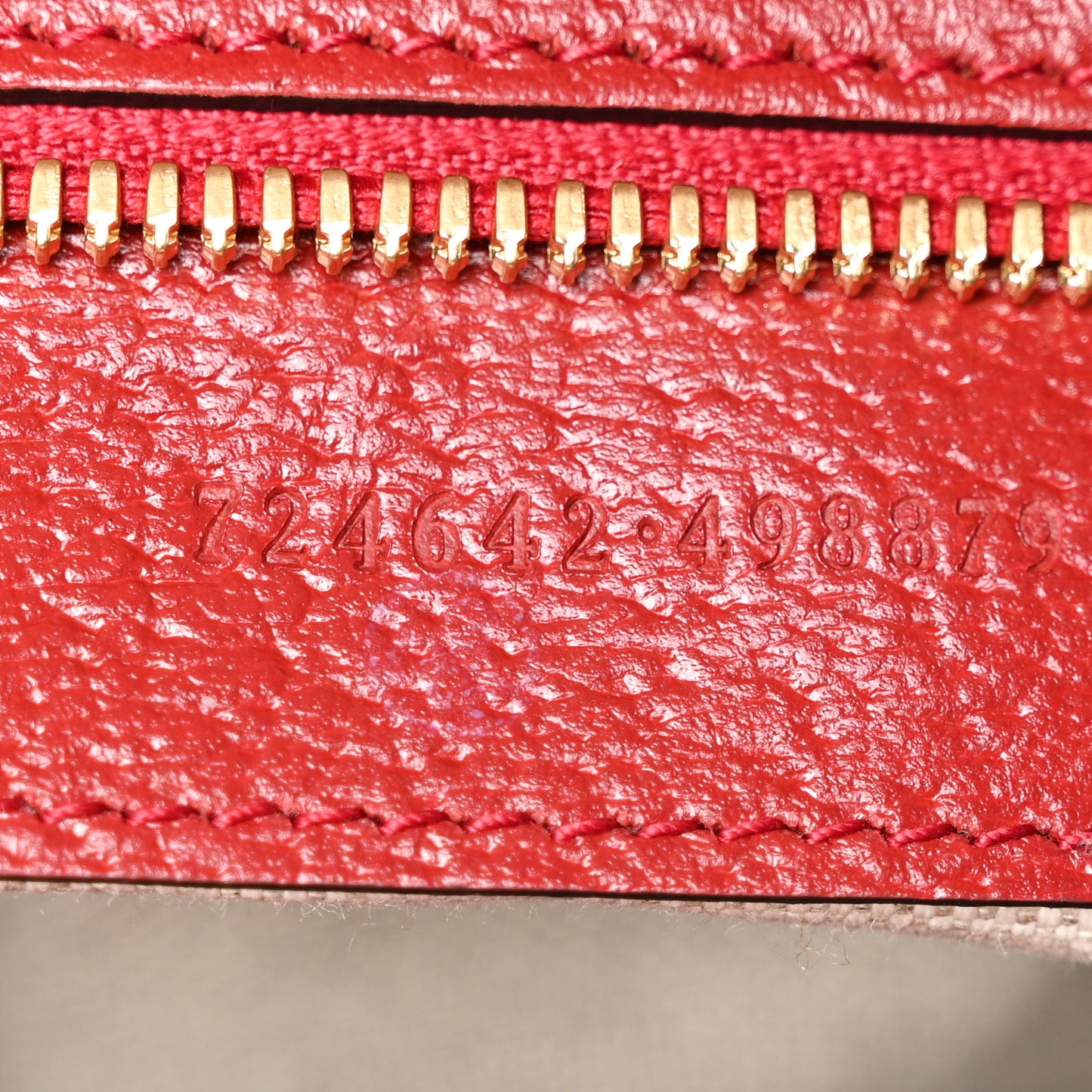 Textured Dollar Calfskin Web Medium Duffle Bag Red