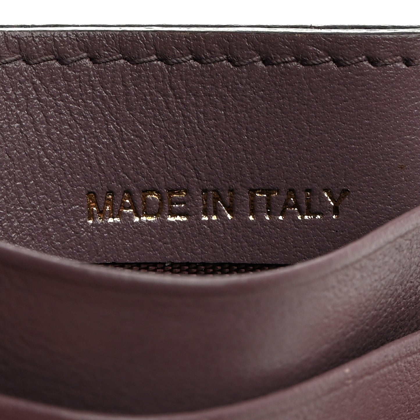 Vitello Rockstud Card Holder Dark Mauve