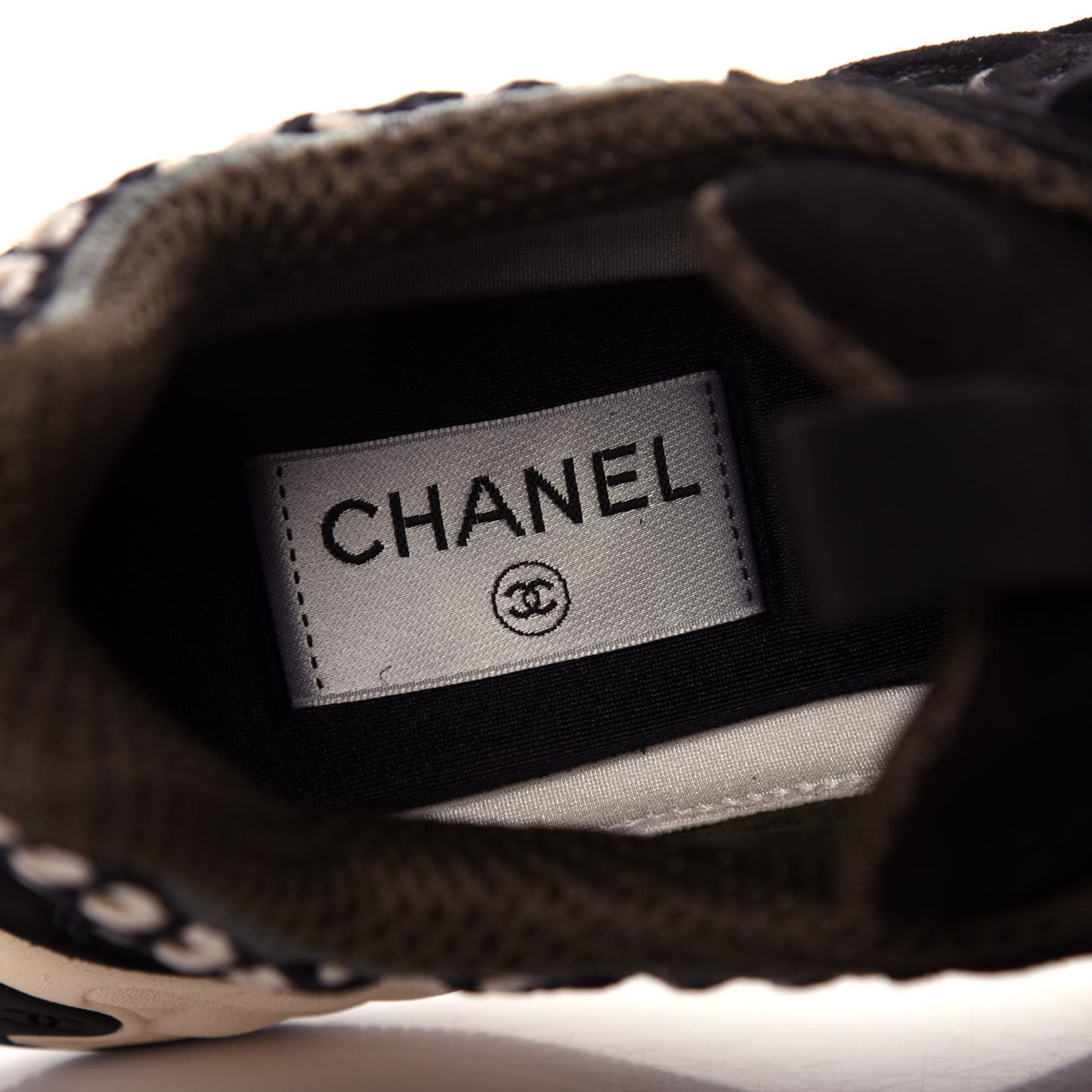 Suede Calfskin Embroidered CC Sneakers 39.5 Black