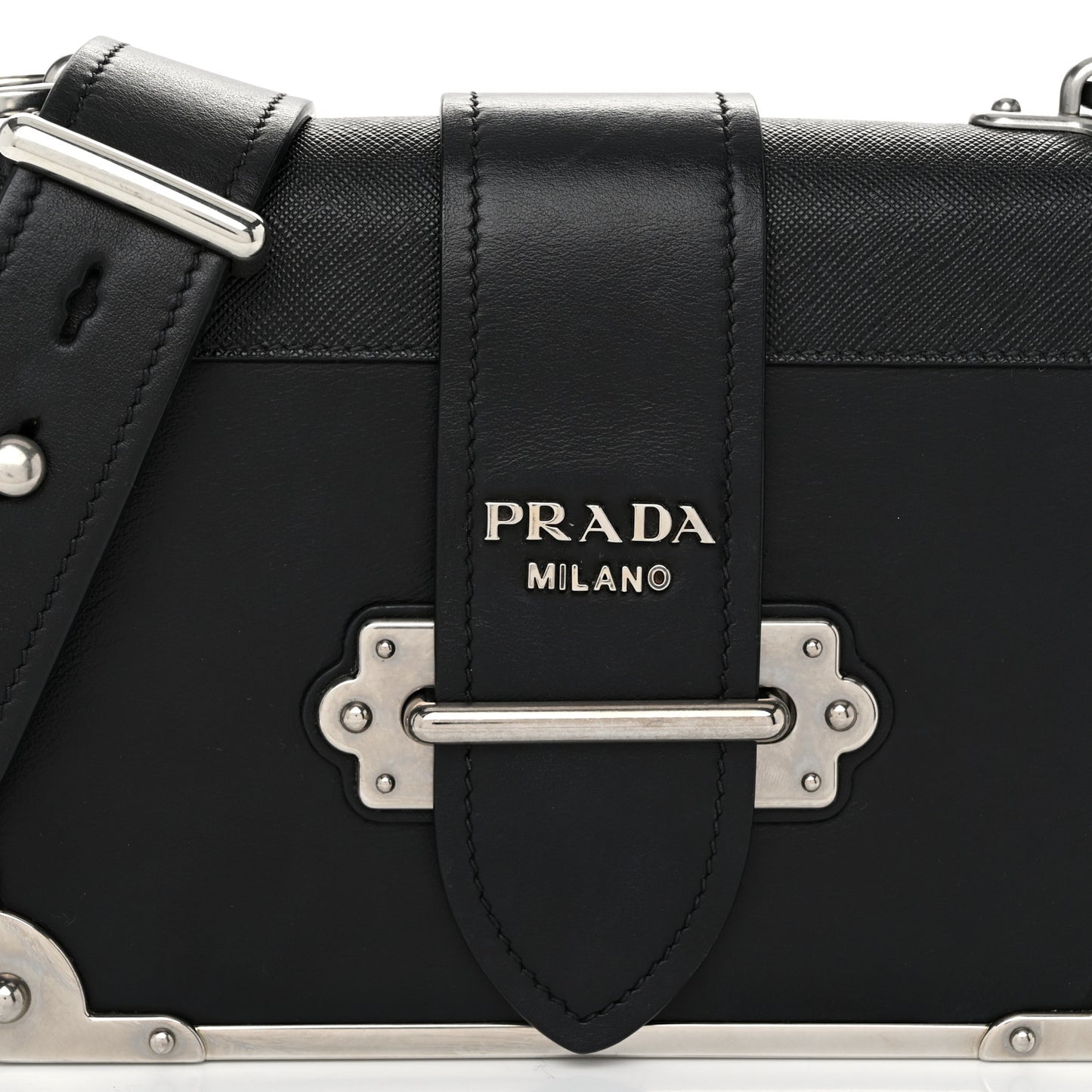 City Calf Saffiano Cahier Bag Black