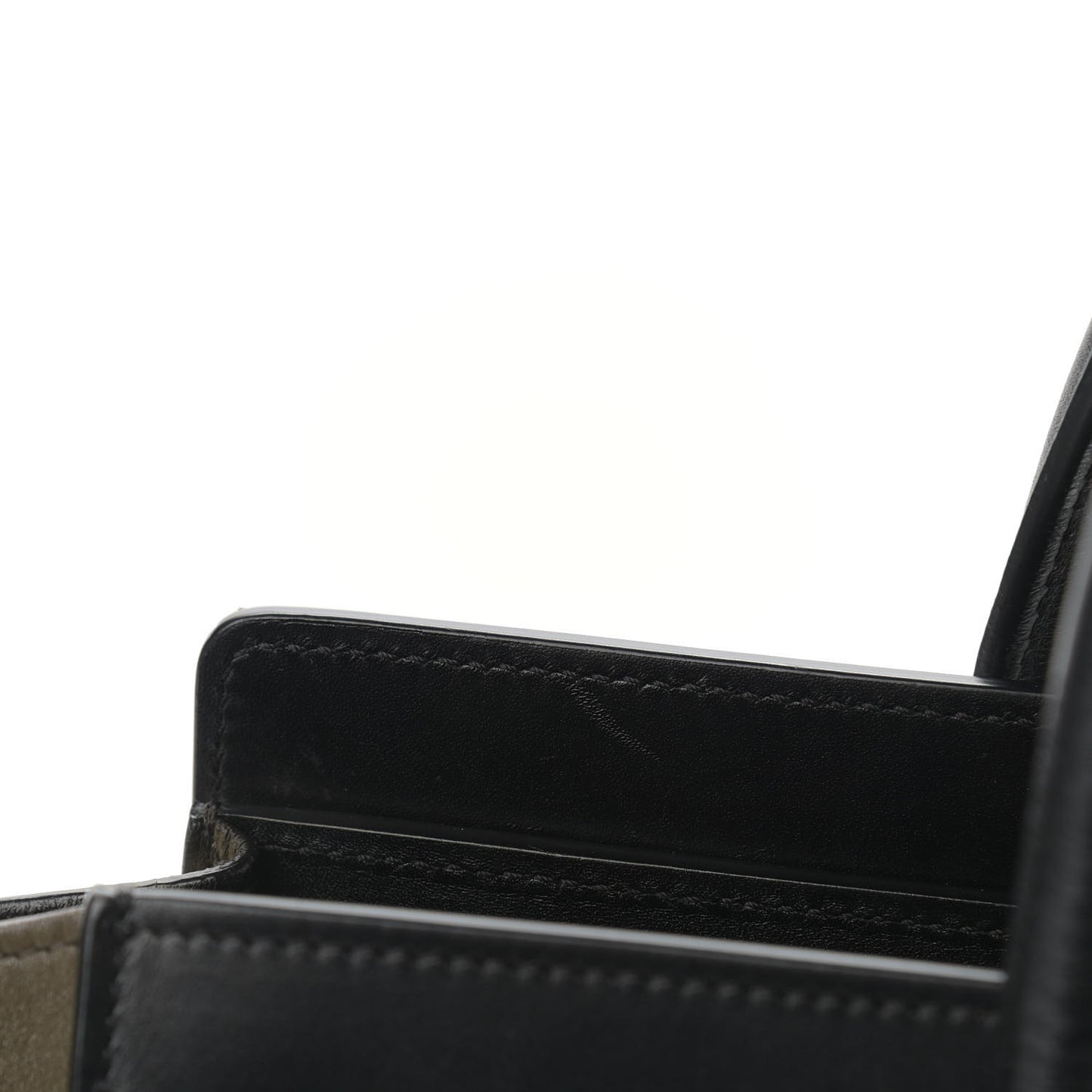 Textured Calfskin Micro Tri-Color Luggage Olive