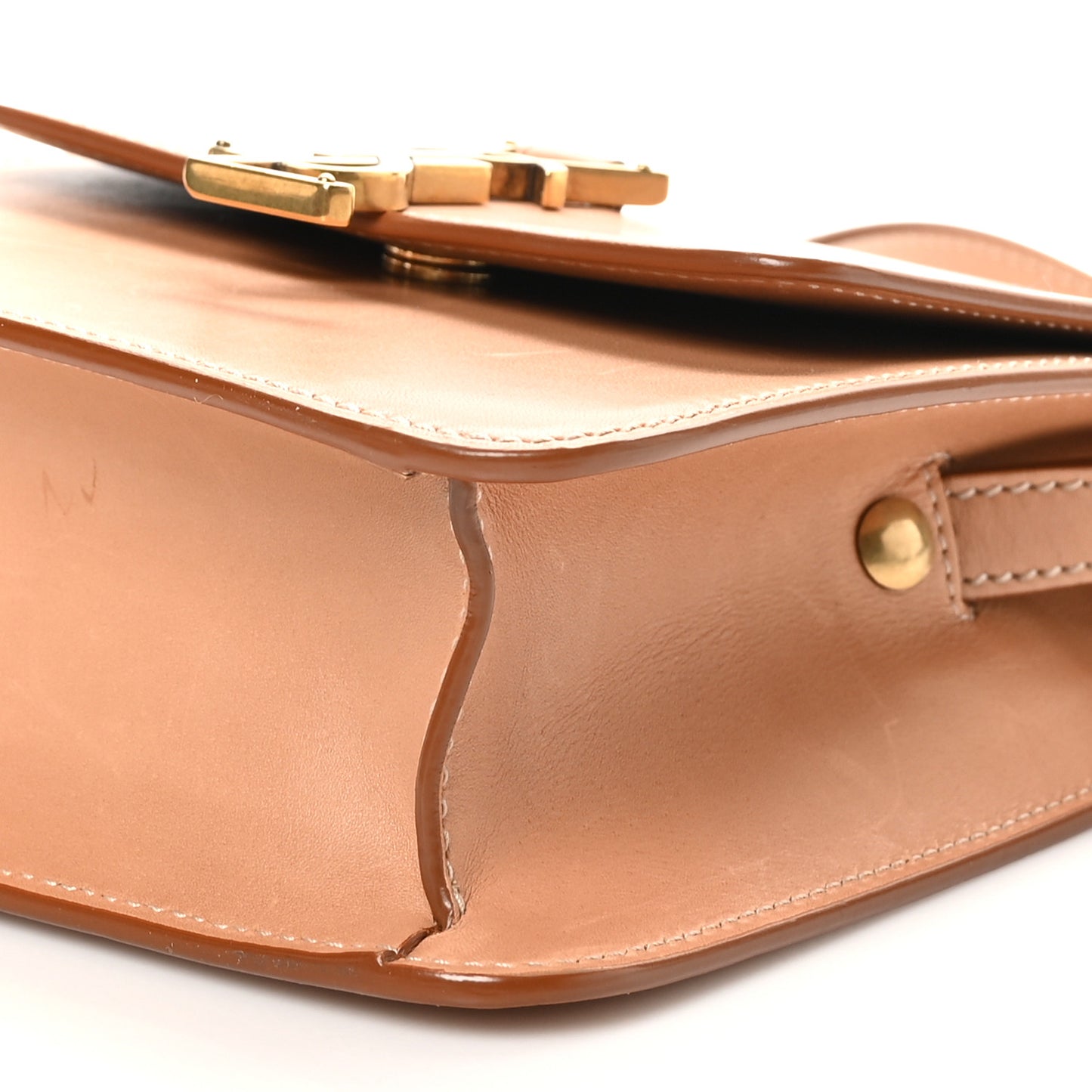 Smooth Calfskin North South Kaia Satchel Vintage Brown