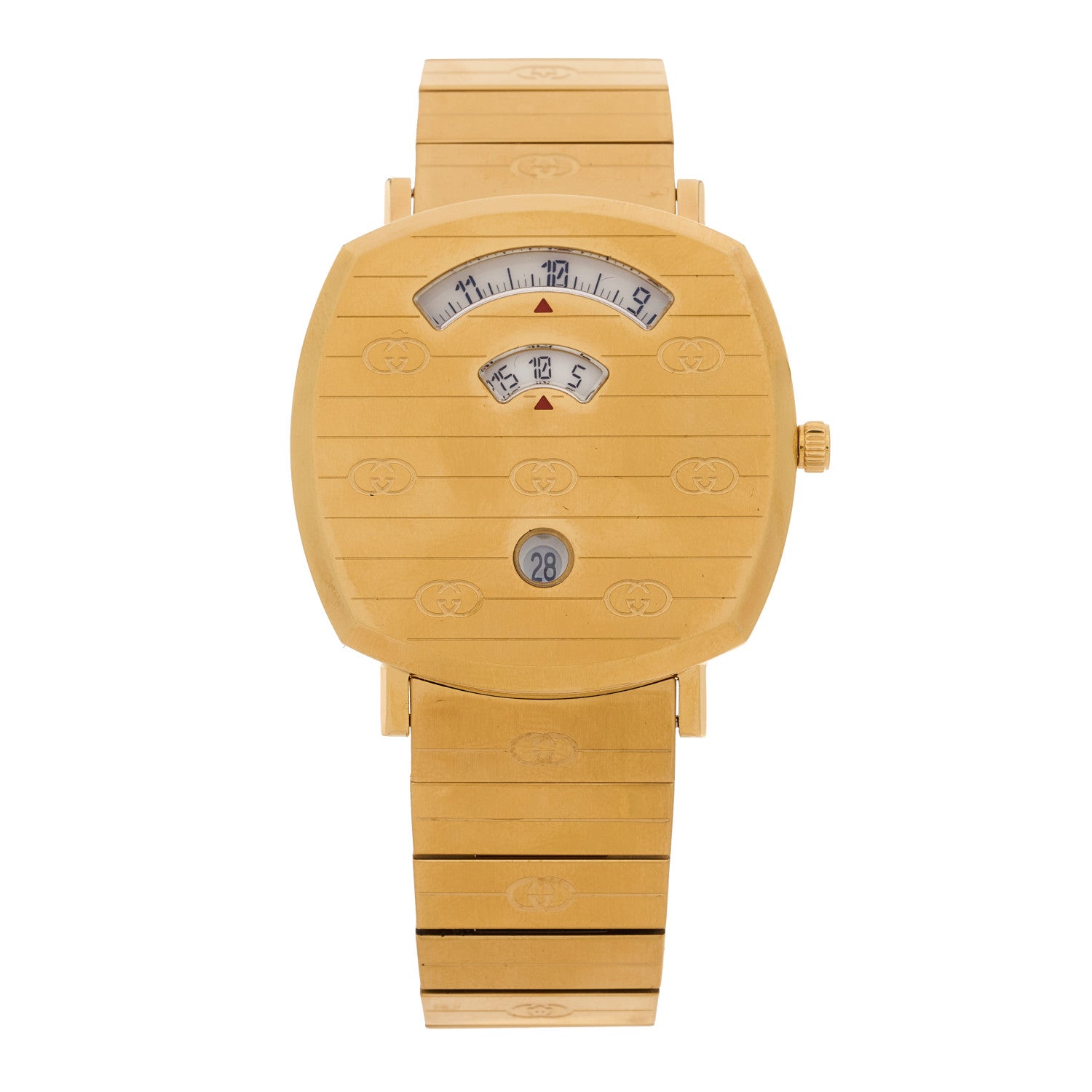 Gucci Stainless Steel 38mm Grip Quartz Watch Gold 1849244
