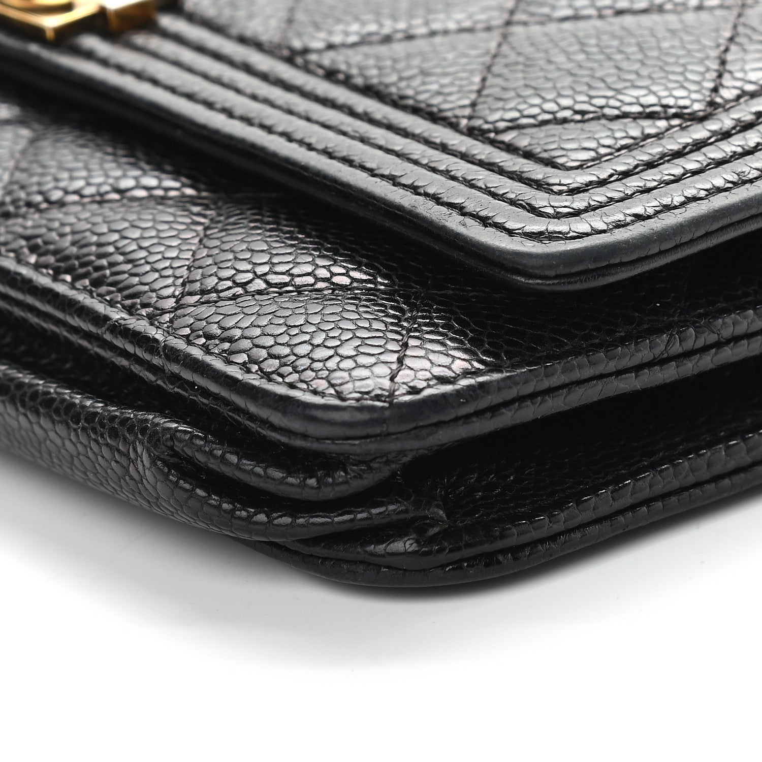 Chanel Caviar Quilted Boy Wallet On Chain WOC Black 9 of 9