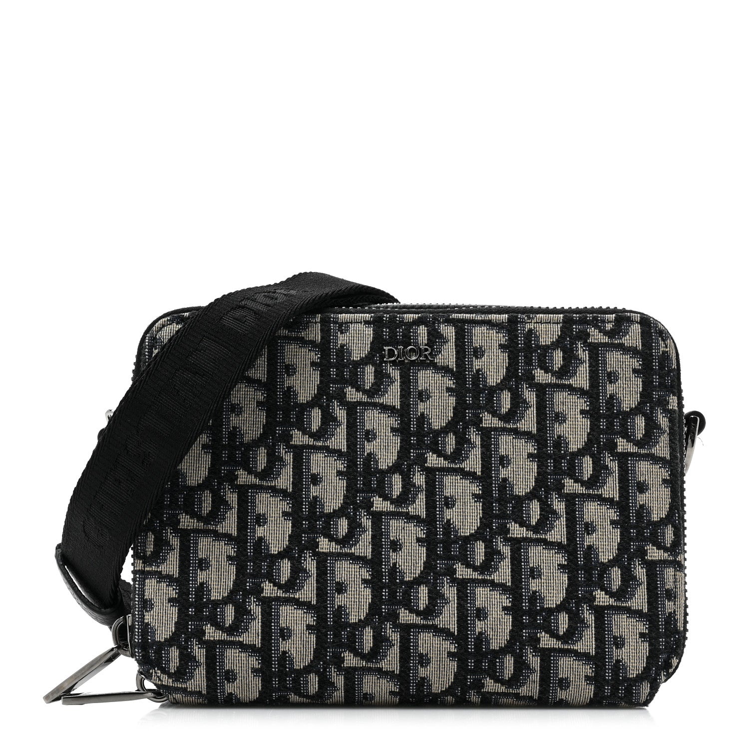 Christian Dior Oblique Pouch Navy Blue 1 of 10