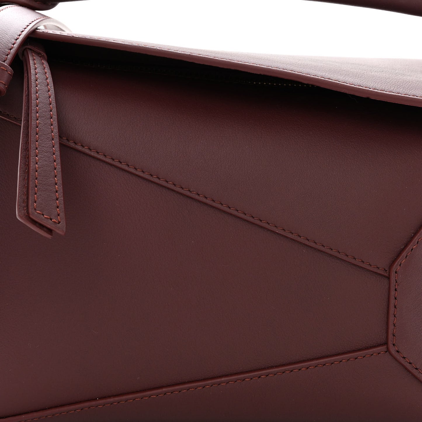 Soft Grained Calfskin Small Puzzle Edge Bag Dark Burgundy