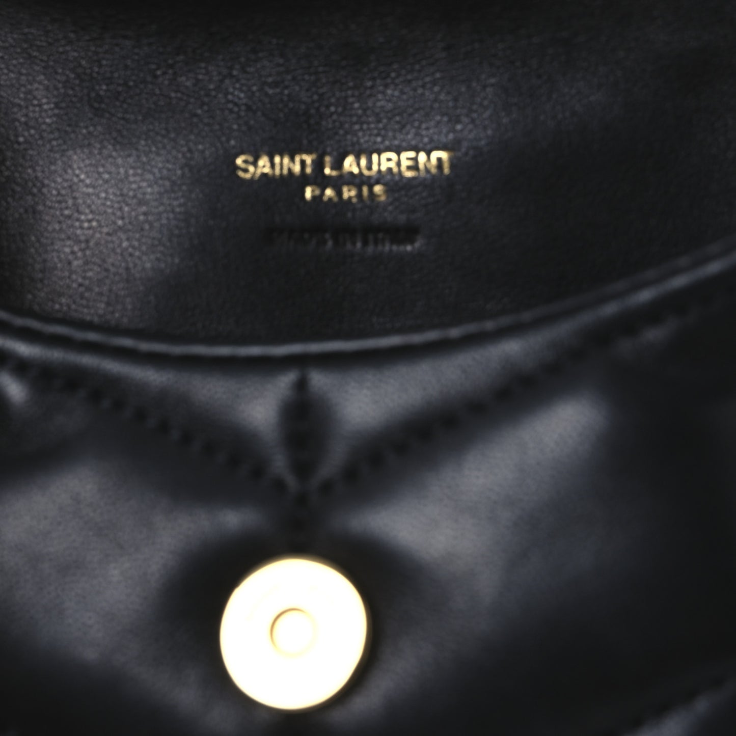 Lambskin Monogram Loulou Puffer Pouch Clutch Black
