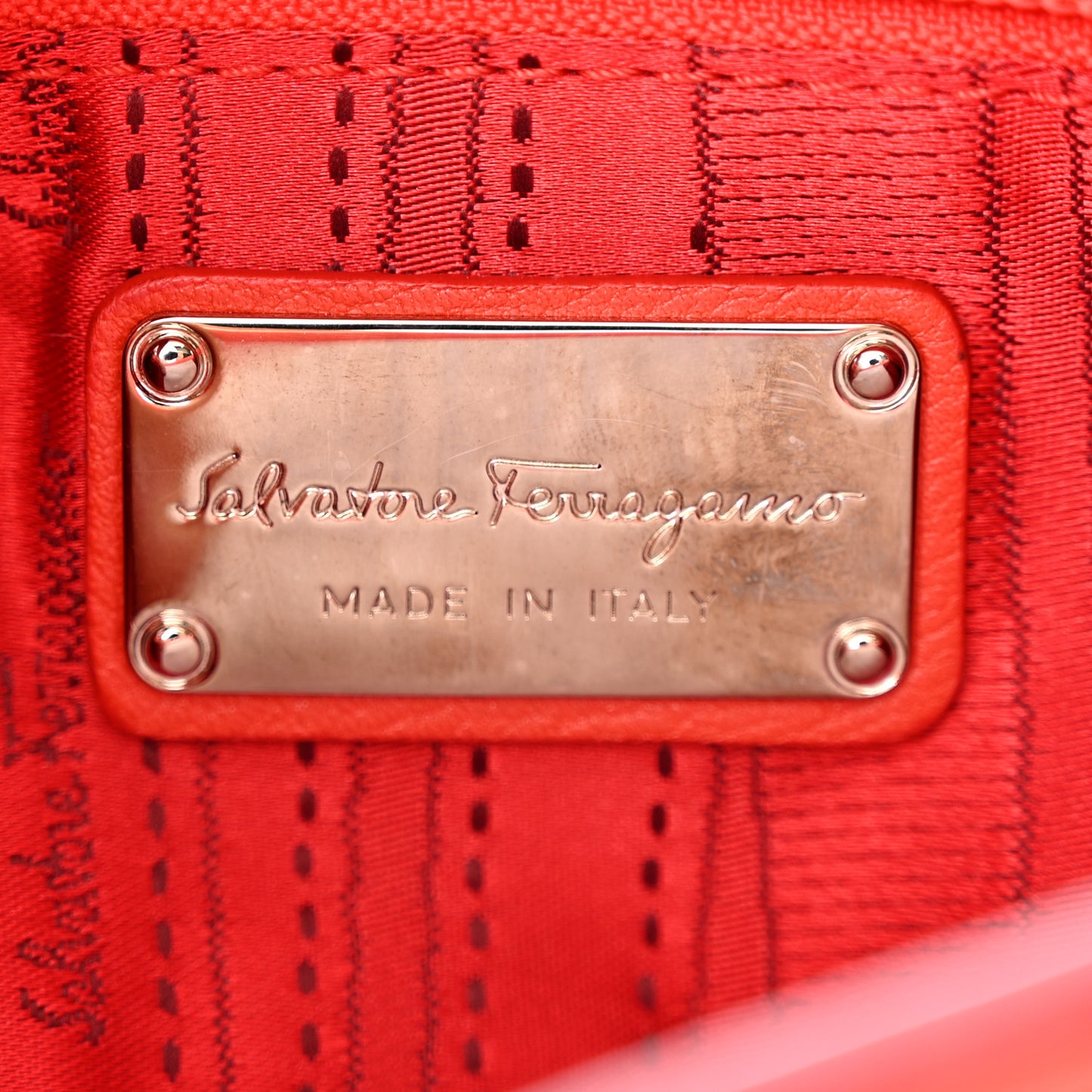 Grained Calfskin Sofia Satchel Red