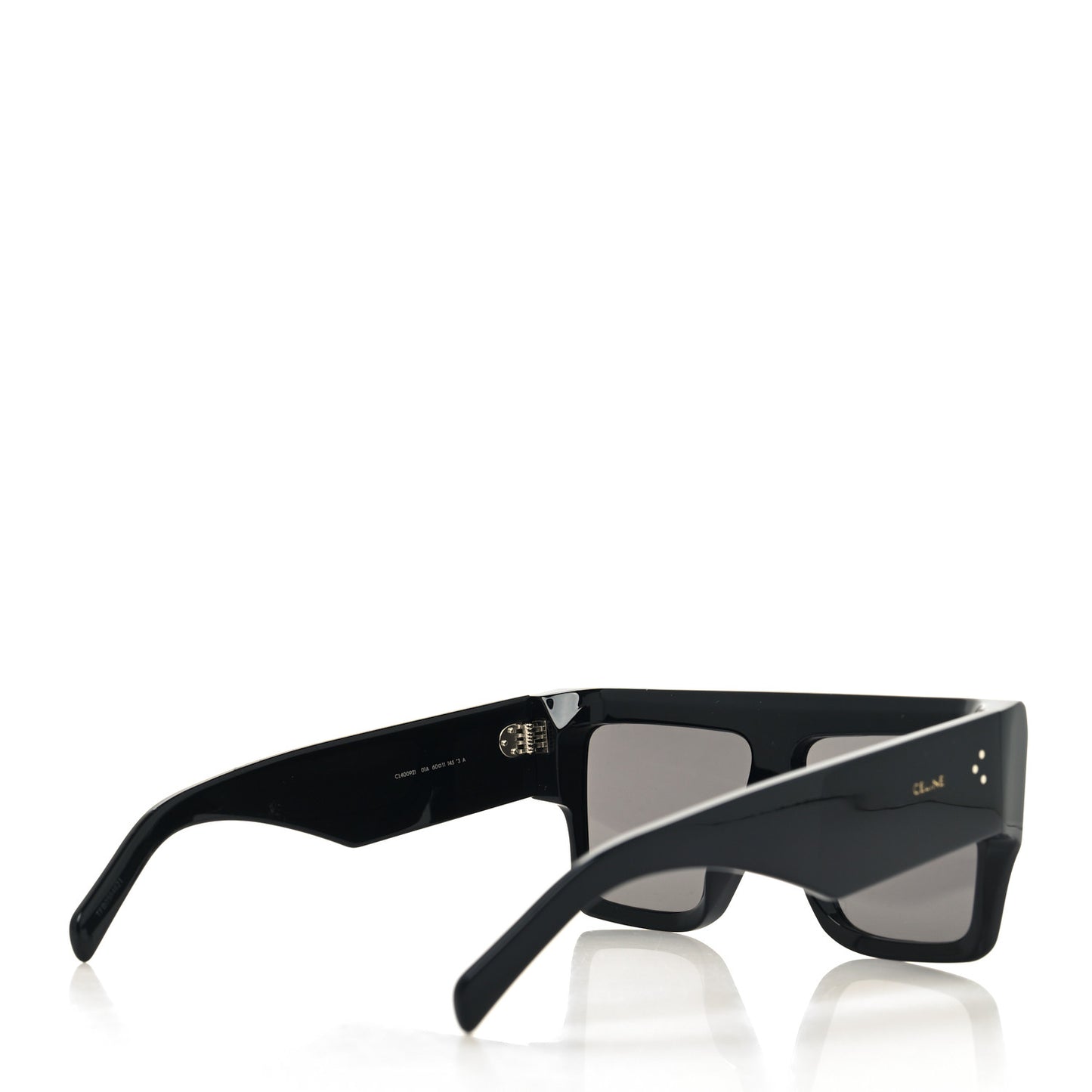 Acetate Flat Top Rectangular Sunglasses CL400921 Black
