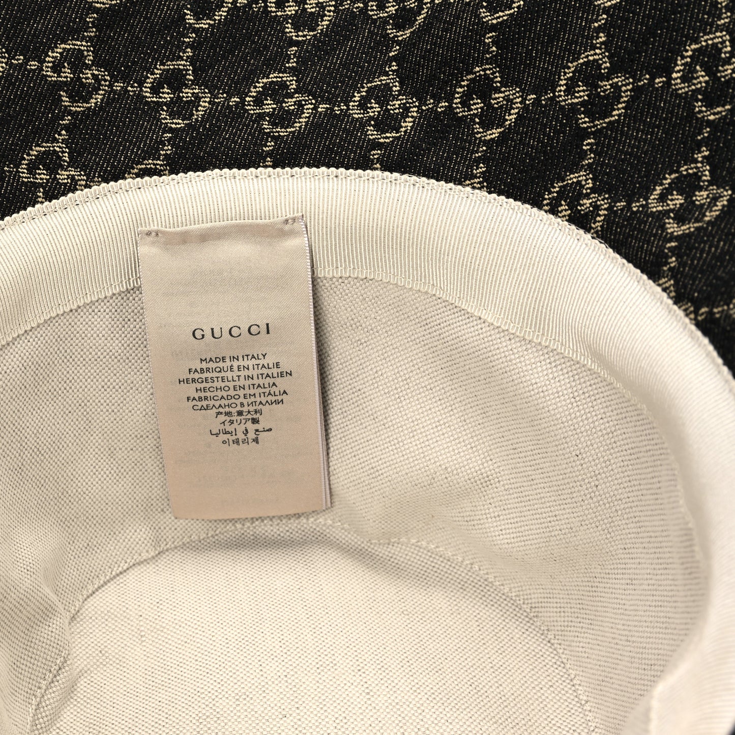 Monogram Wide Brim Hat M Black