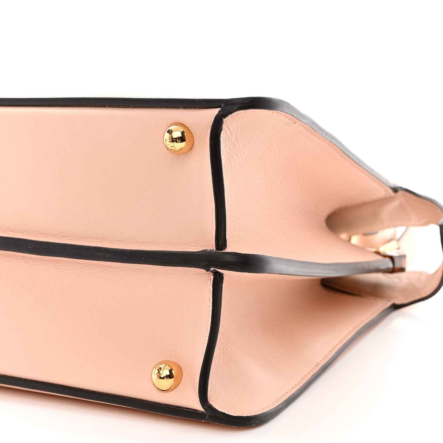 Vitello Seta Shiny Nappa Plexiglass Medium Peekaboo I SEE U Satchel Light Rose