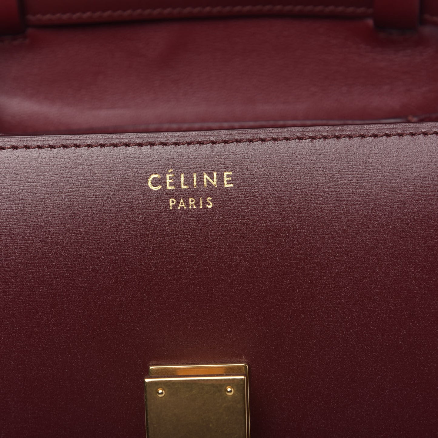 Box Calfskin Small Classic Box Flap Bag Burgundy