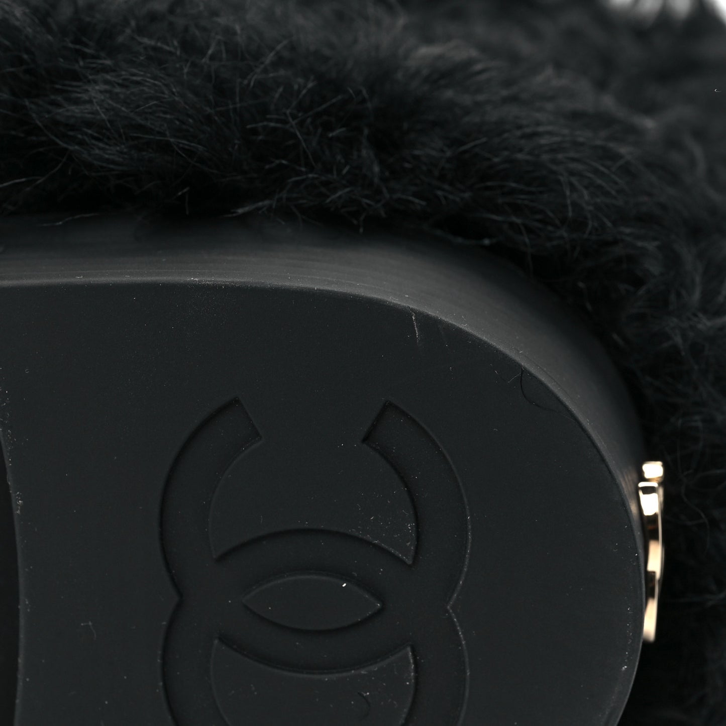 Shearling Sheepskin High Boots 38.5 Black