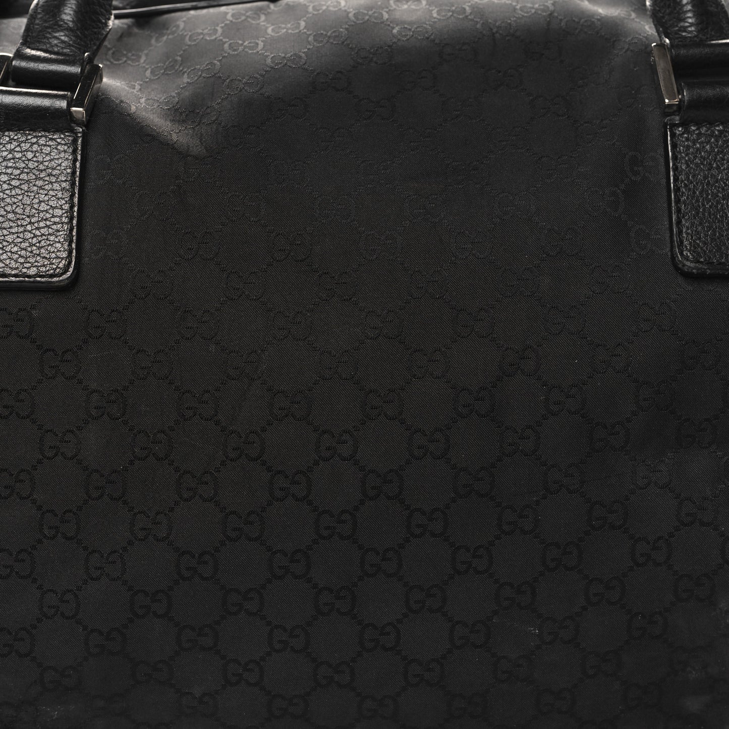 Nylon Monogram Large Duffle Bag Black