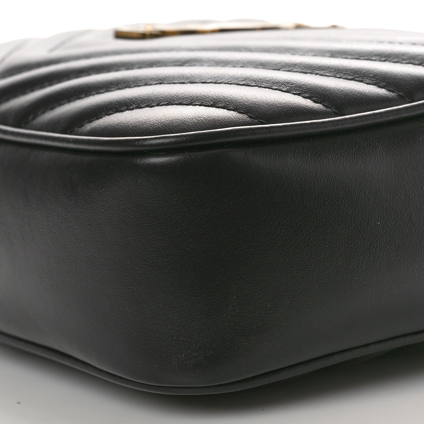 Calfskin Matelasse Monogram Lou Camera Bag Black
