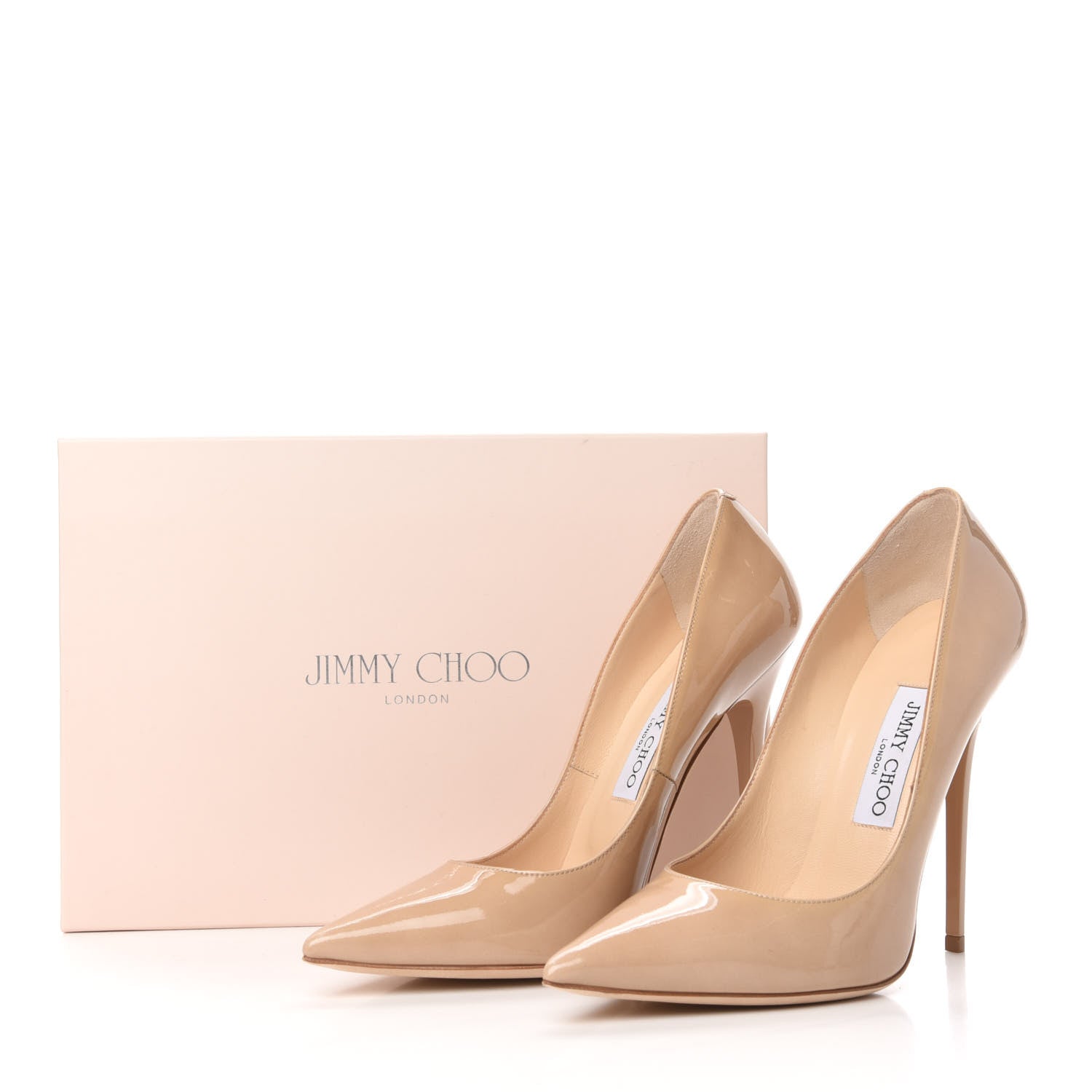 Jimmy Choo Patent Anouk 120 Pumps 38 Nude 9 of 9