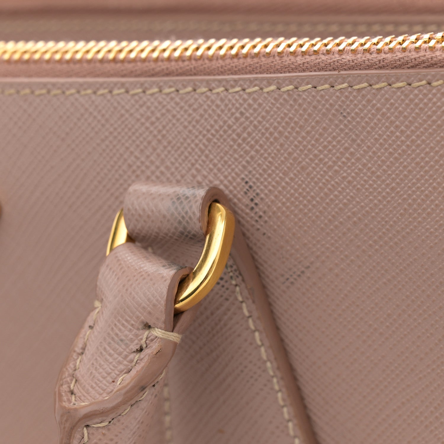 Prada Saffiano Small Galleria Double Zip Tote Cammeo 15 of 16