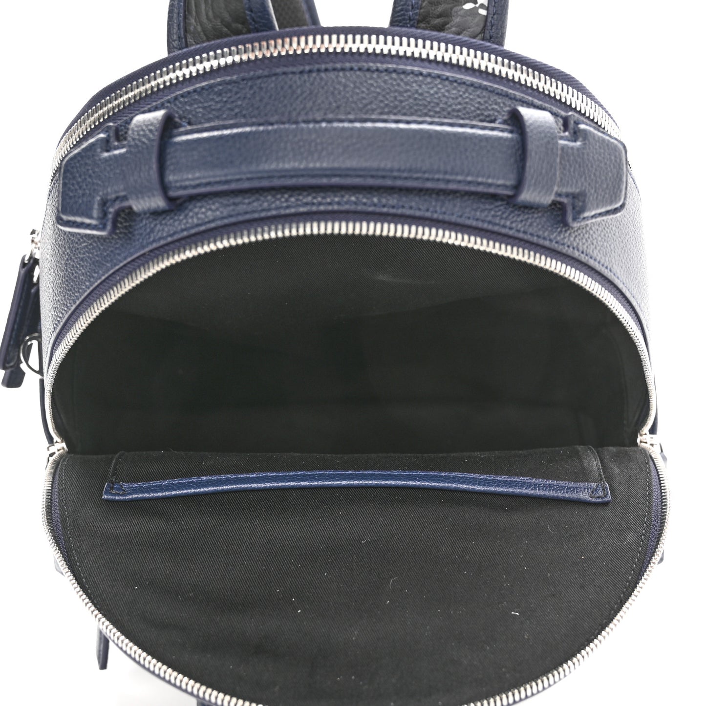 Calfskin Visetos Floral Leopard Klassik Small Stark Backpack Blue Black