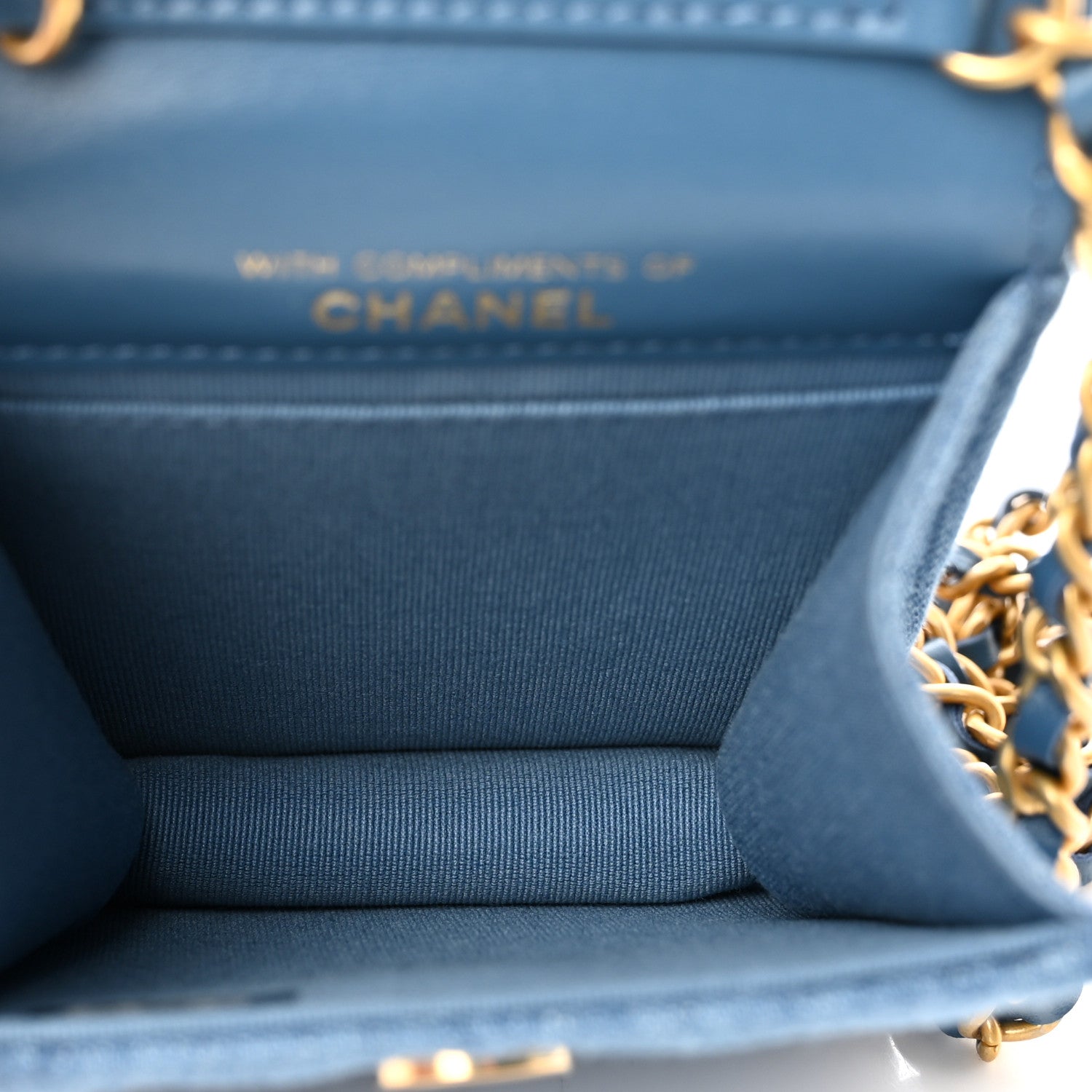 Chanel Denim Quilted Flap Mini Crossbody Blue 5 of 9