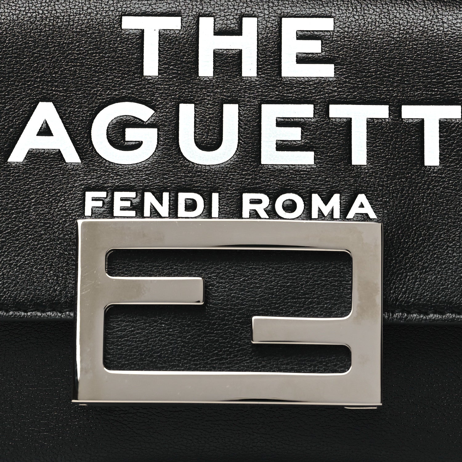 Fendi X MARC JACOBS Nappa Logo Phone Baguette Black 7 of 9