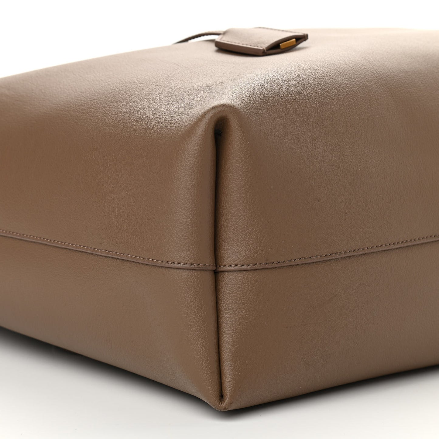 Calfskin Large Shopping Tote Dark Beige