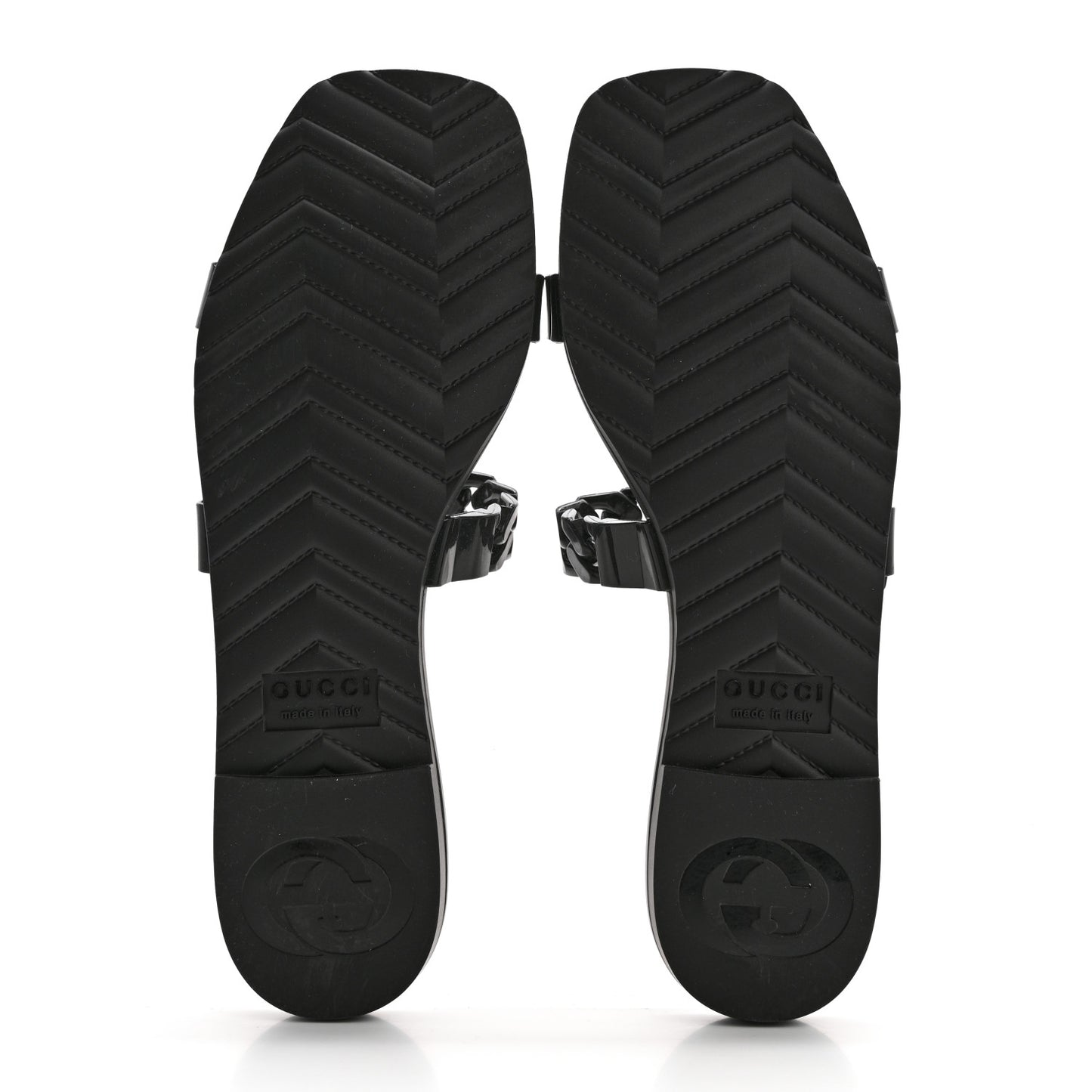 Rubber Womens Slide Sandals 38 Black