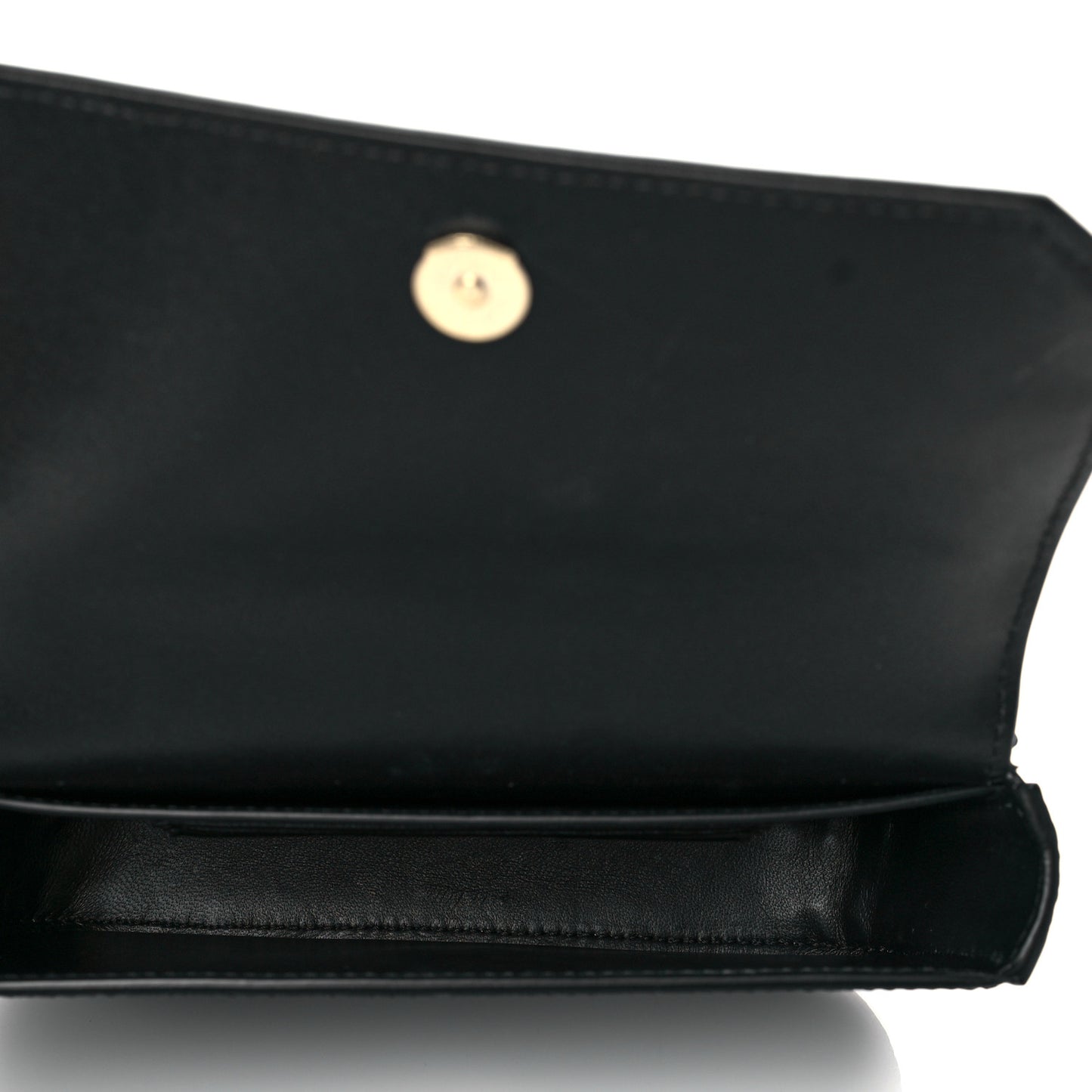 Calfskin Embossed Logo Bond Chain Camera Bag Black
