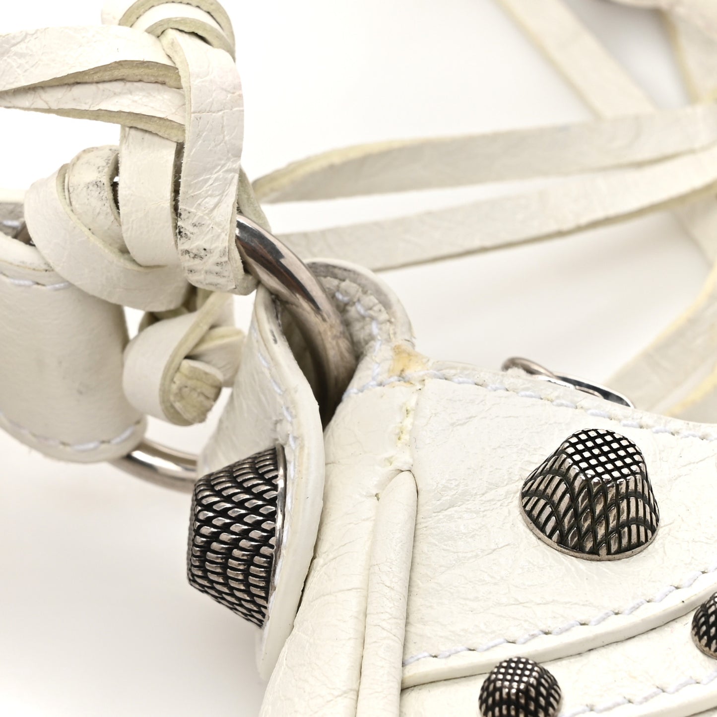 Agneau Arena Le Cagole Shoulder Bag XS Optic White