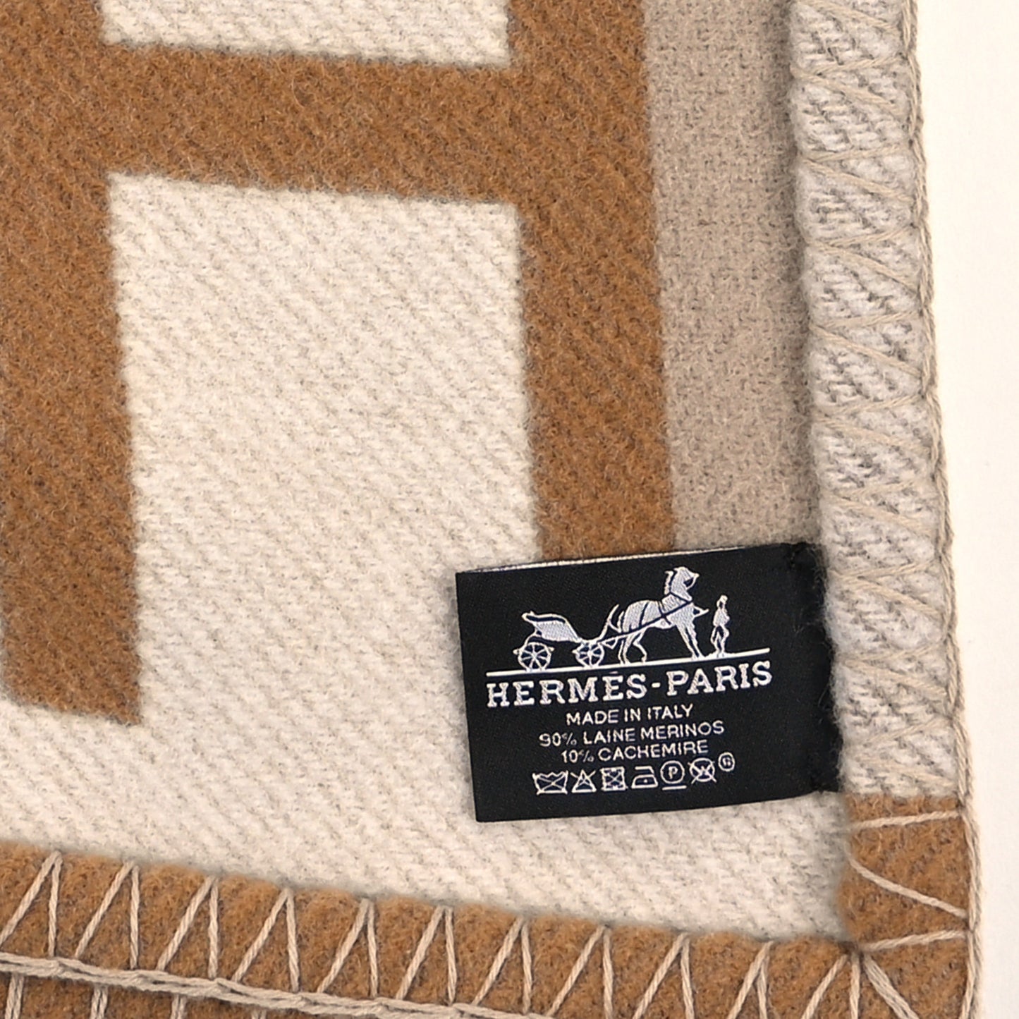 Wool Cashmere Ithaque Blanket Camel Beige