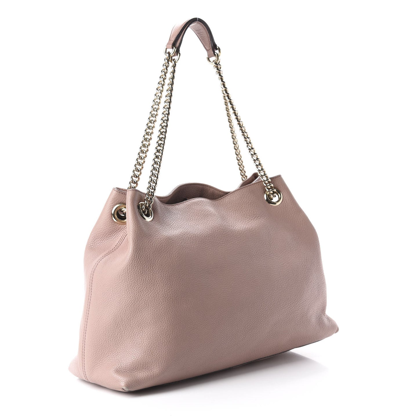 Pebbled Calfskin Medium Soho Chain Shoulder Bag Dark Cipria