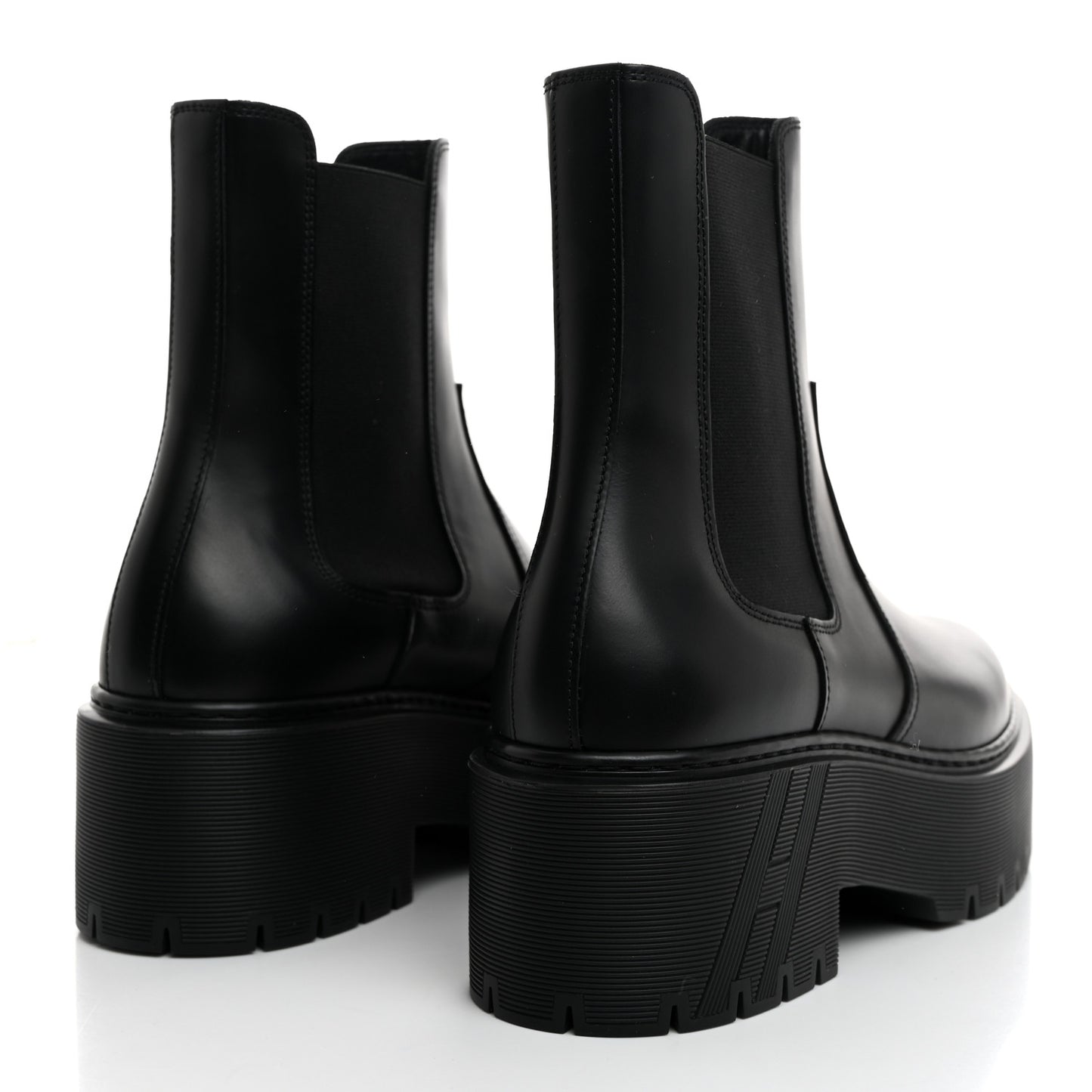 Calfskin Harrow Ankle Boots 37.5 Black