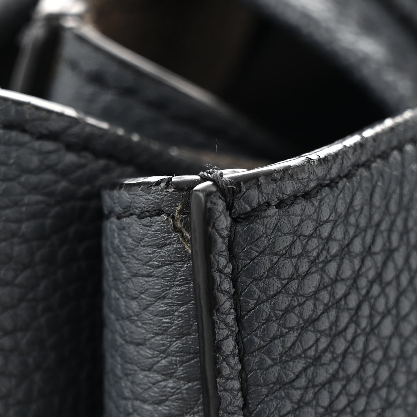 Soft Grained Calfskin Small Belt Cabas Phantom Slate