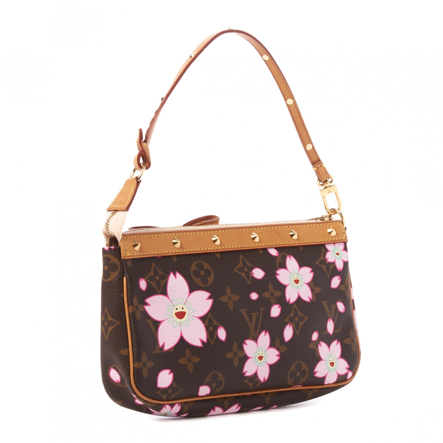 Monogram Cherry Blossom Pochette Accessories Brown