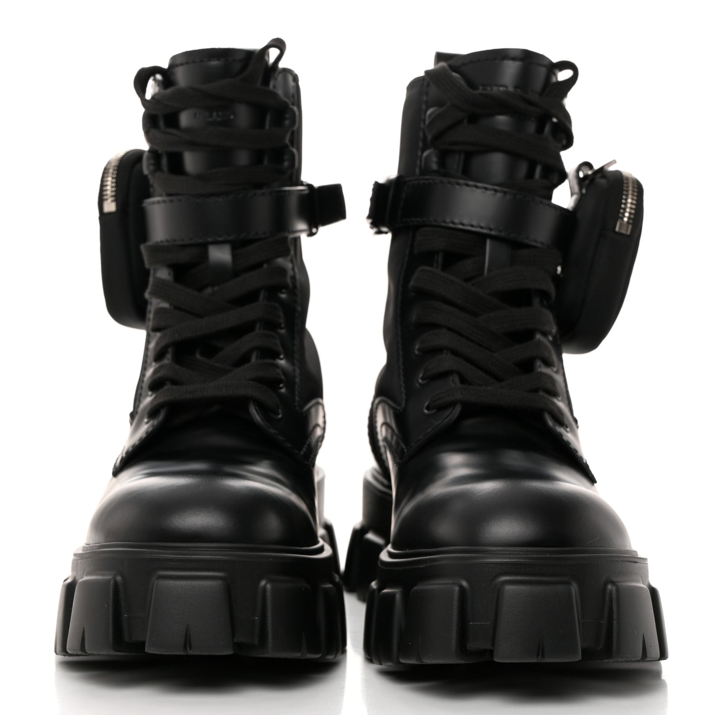 Spazzolato Rois Re-Nylon Metal Triangle Logo Mens Monolith Pouch Pocket 60mm Combat Boots 8 Black