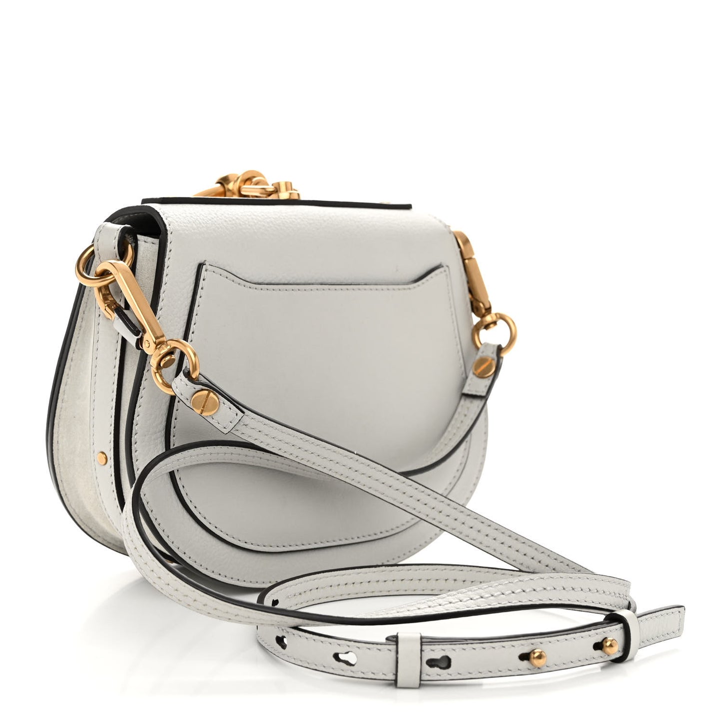 Calfskin Suede Small Nile Bracelet Bag Airy Grey