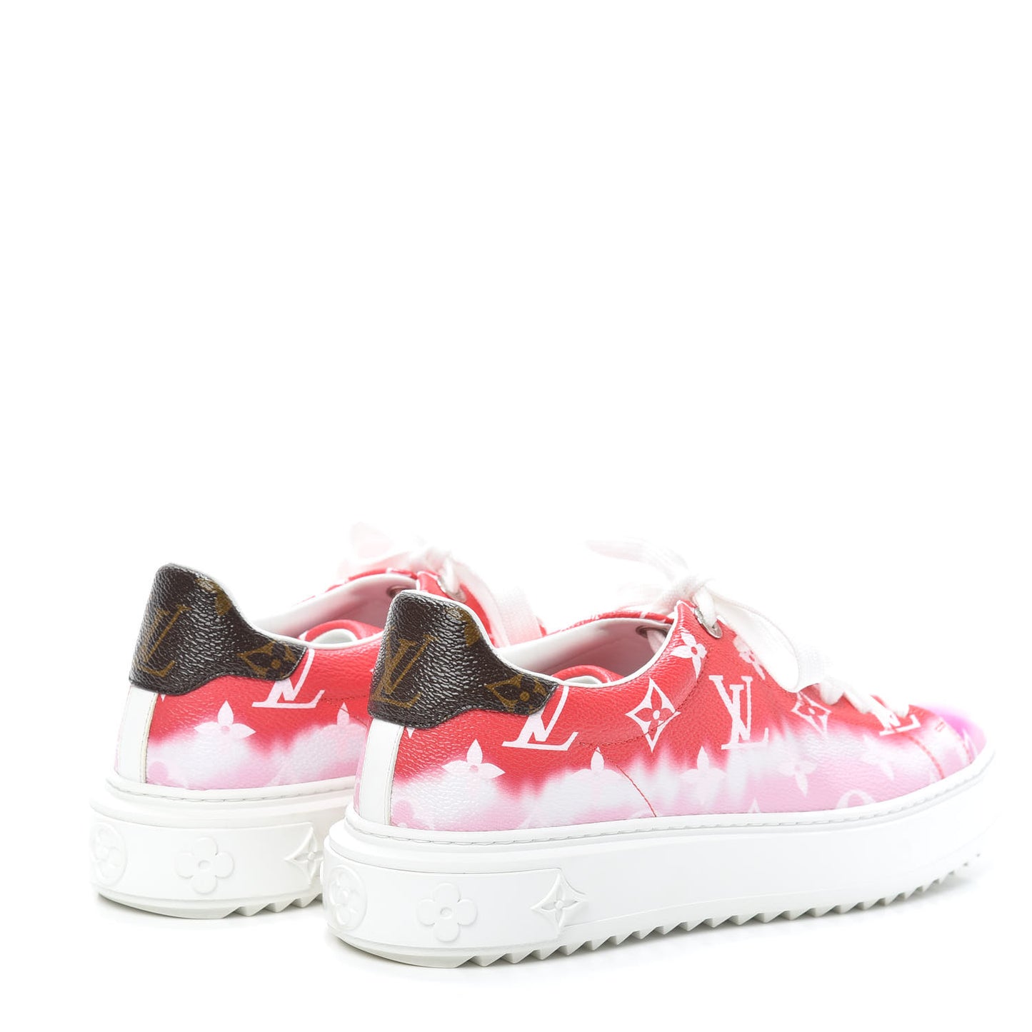 Monogram Escale Time Out Sneakers 37.5 Red