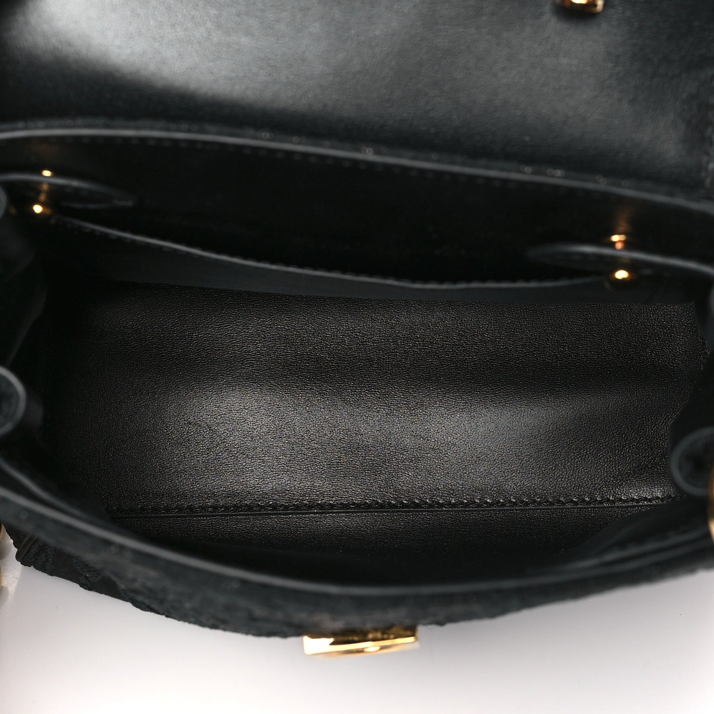 Calfskin Lurex Cloquet Small La Medusa Chain Top Handle Handbag Black