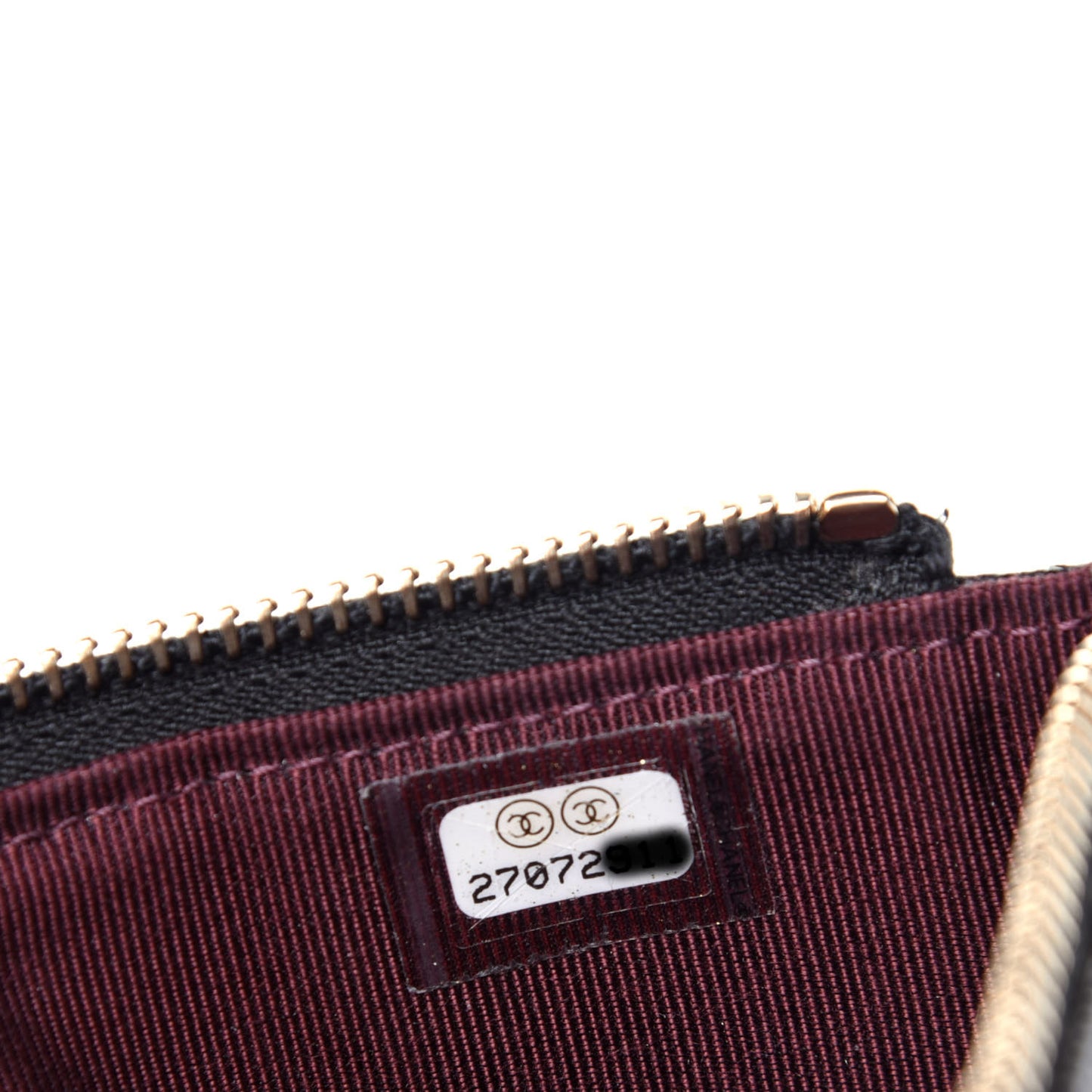 Caviar Quilted Classic Flat Wallet Pouch Black