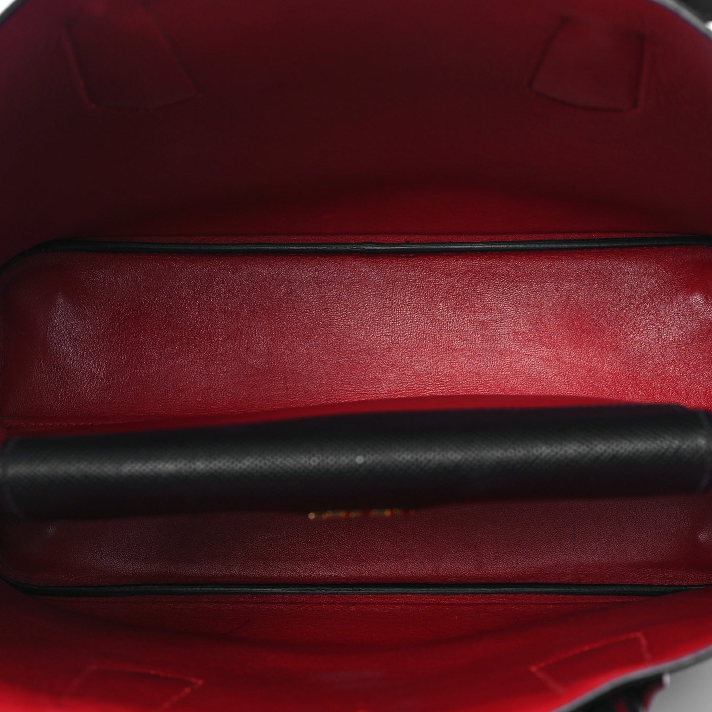Saffiano Cuir Medium Double Bag Black Fuoco